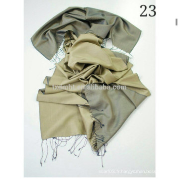 Pure Silk Solid Color Style turc Twill Weave Soie Long Shawl